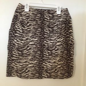 Max & Co brown zebra print mini skirt